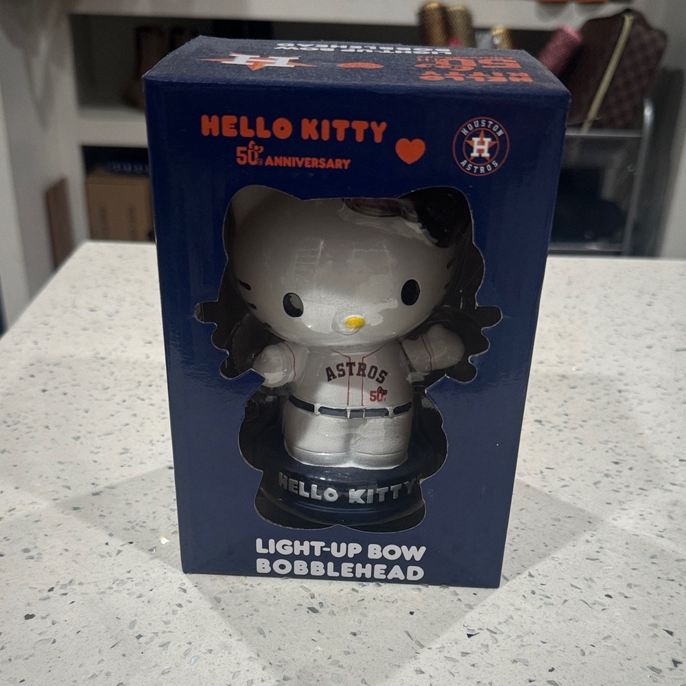 Hello Kitty Astros Light-Up Bow Bobblehead